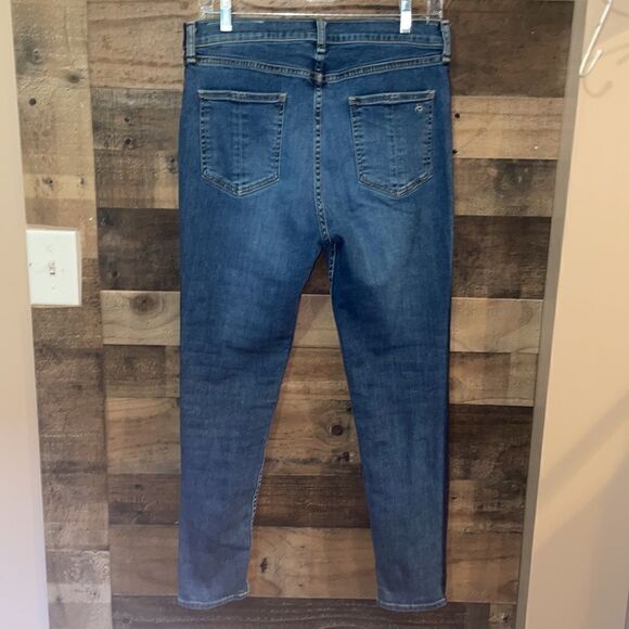 Rag & Bone High Rise Skinny Indigo Tux Side Stripe Jeans - Picture 9 of 12